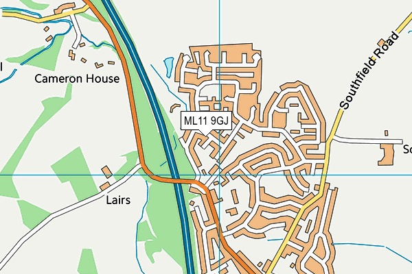 ML11 9GJ map - OS VectorMap District (Ordnance Survey)