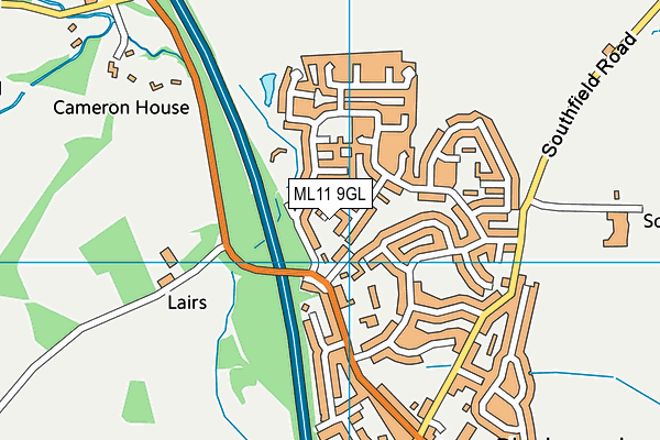 ML11 9GL map - OS VectorMap District (Ordnance Survey)
