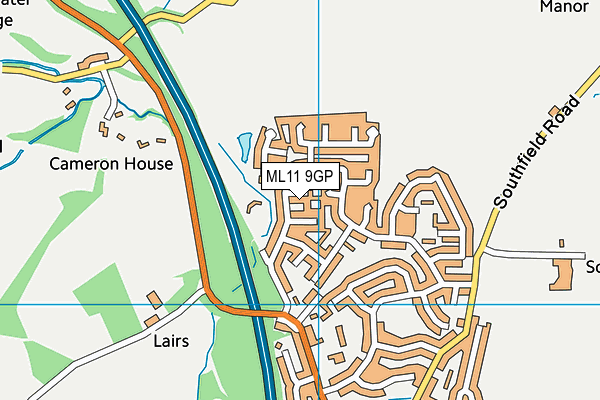 ML11 9GP map - OS VectorMap District (Ordnance Survey)