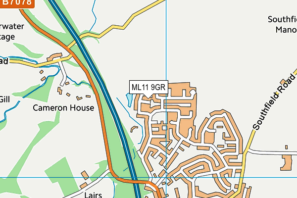 ML11 9GR map - OS VectorMap District (Ordnance Survey)