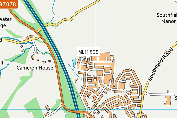 ML11 9GS map - OS VectorMap District (Ordnance Survey)