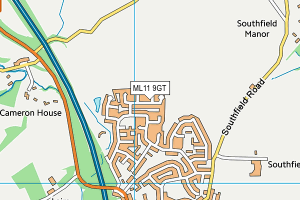 ML11 9GT map - OS VectorMap District (Ordnance Survey)