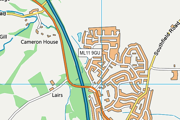 ML11 9GU map - OS VectorMap District (Ordnance Survey)