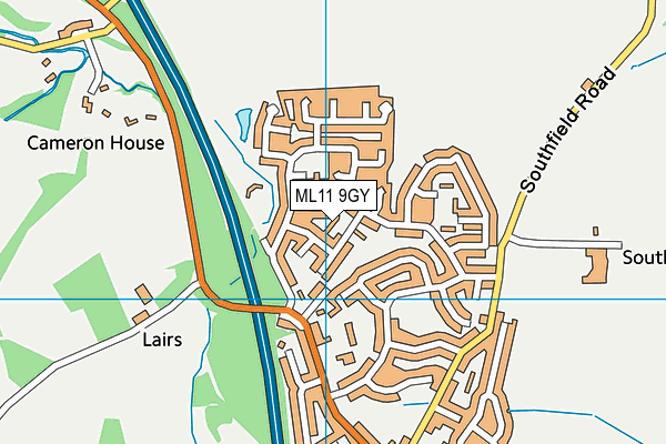 ML11 9GY map - OS VectorMap District (Ordnance Survey)
