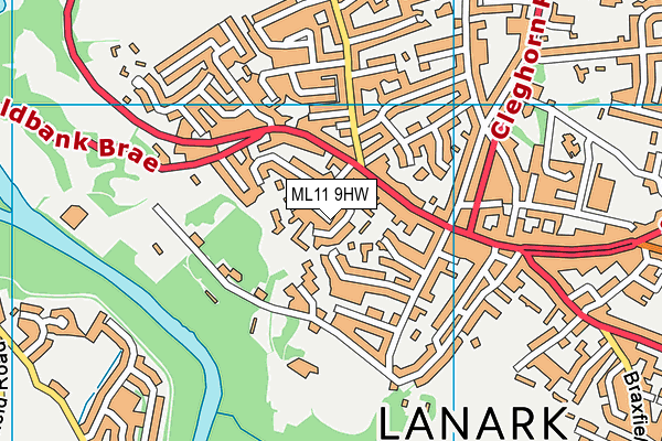 ML11 9HW map - OS VectorMap District (Ordnance Survey)