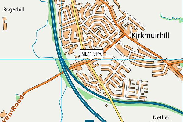 ML11 9PR map - OS VectorMap District (Ordnance Survey)