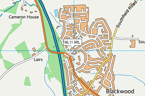 ML11 9RL map - OS VectorMap District (Ordnance Survey)