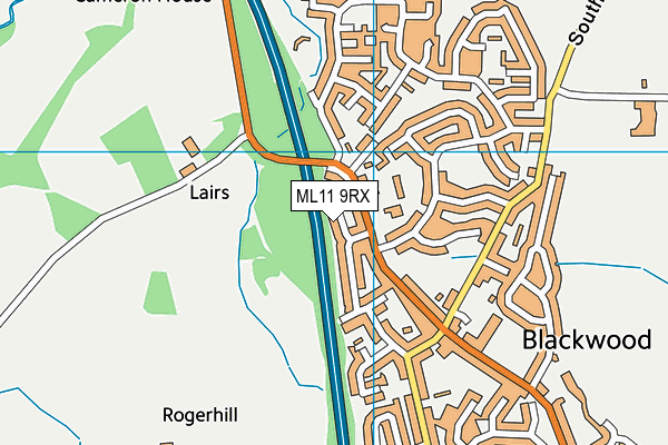 ML11 9RX map - OS VectorMap District (Ordnance Survey)