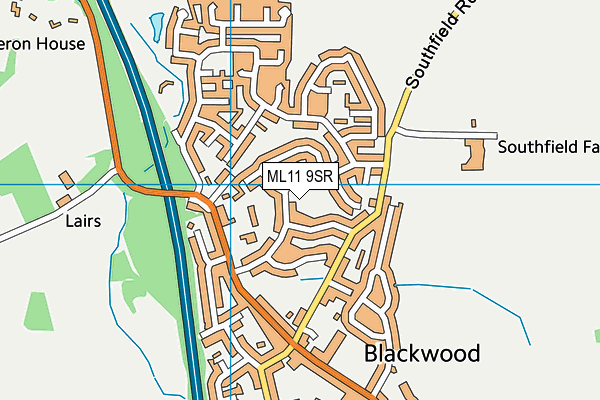 ML11 9SR map - OS VectorMap District (Ordnance Survey)
