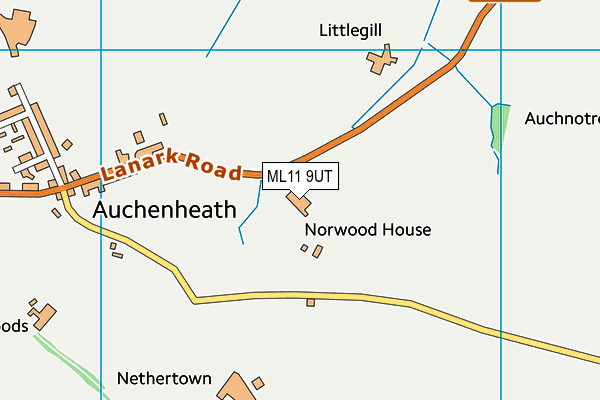 ML11 9UT map - OS VectorMap District (Ordnance Survey)