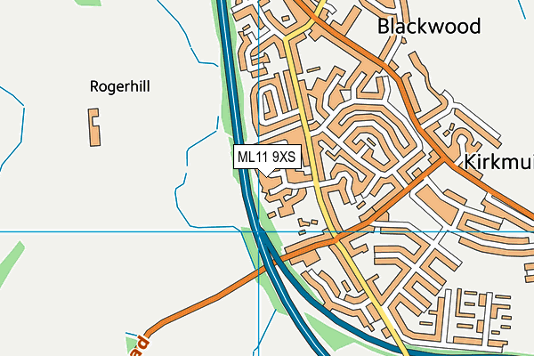 ML11 9XS map - OS VectorMap District (Ordnance Survey)