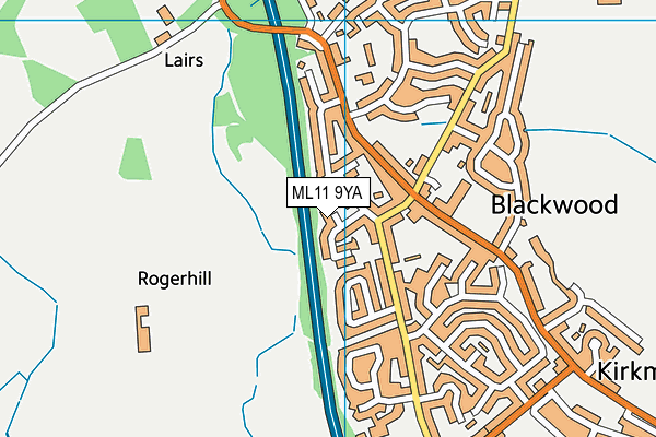 ML11 9YA map - OS VectorMap District (Ordnance Survey)