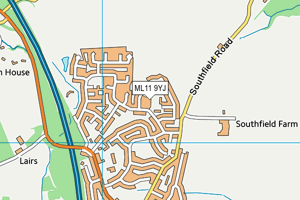 ML11 9YJ map - OS VectorMap District (Ordnance Survey)