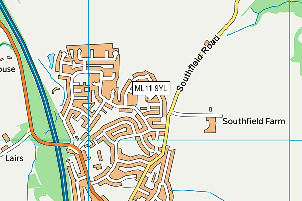 ML11 9YL map - OS VectorMap District (Ordnance Survey)