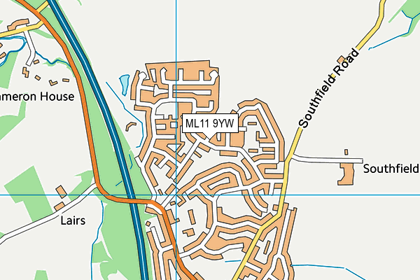 ML11 9YW map - OS VectorMap District (Ordnance Survey)