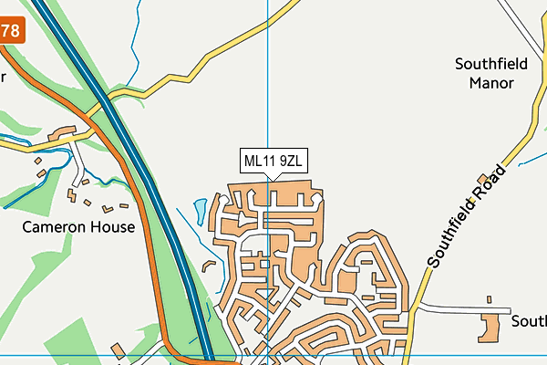 ML11 9ZL map - OS VectorMap District (Ordnance Survey)
