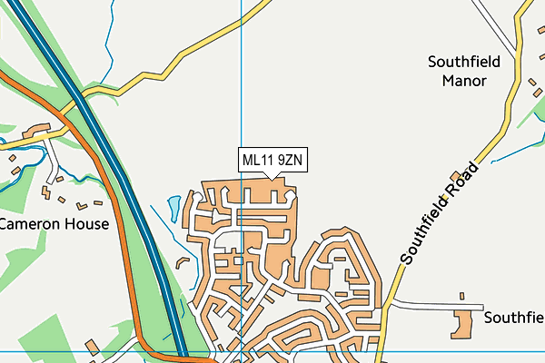 ML11 9ZN map - OS VectorMap District (Ordnance Survey)