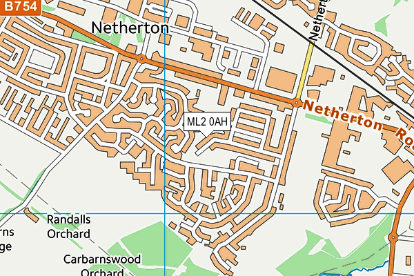 ML2 0AH map - OS VectorMap District (Ordnance Survey)