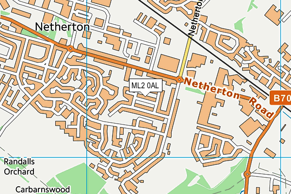 ML2 0AL map - OS VectorMap District (Ordnance Survey)