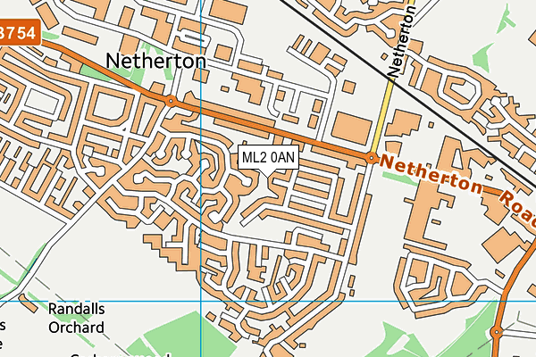 ML2 0AN map - OS VectorMap District (Ordnance Survey)