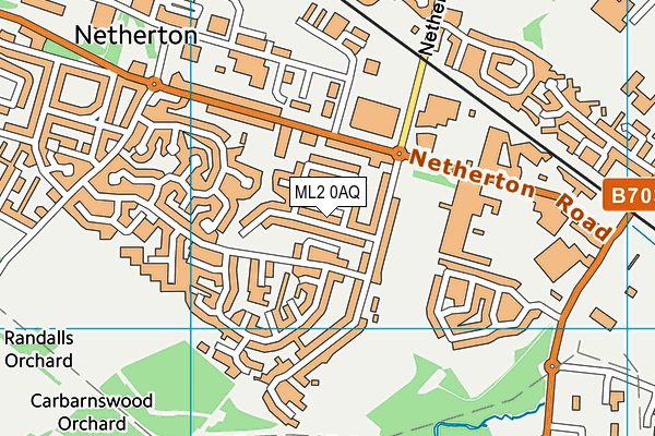 ML2 0AQ map - OS VectorMap District (Ordnance Survey)