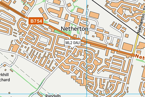 ML2 0AU map - OS VectorMap District (Ordnance Survey)