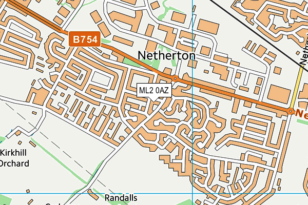 ML2 0AZ map - OS VectorMap District (Ordnance Survey)