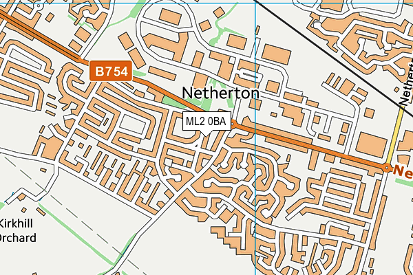 ML2 0BA map - OS VectorMap District (Ordnance Survey)
