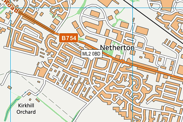 ML2 0BD map - OS VectorMap District (Ordnance Survey)