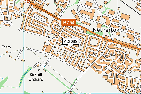 ML2 0BG map - OS VectorMap District (Ordnance Survey)