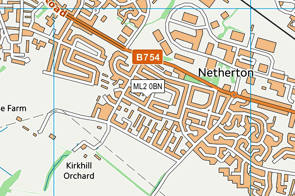 ML2 0BN map - OS VectorMap District (Ordnance Survey)