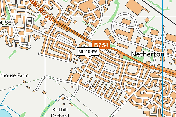 ML2 0BW map - OS VectorMap District (Ordnance Survey)