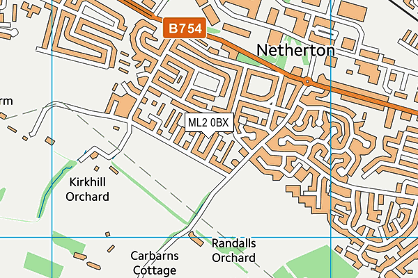 ML2 0BX map - OS VectorMap District (Ordnance Survey)