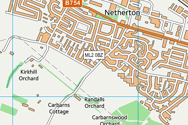 ML2 0BZ map - OS VectorMap District (Ordnance Survey)