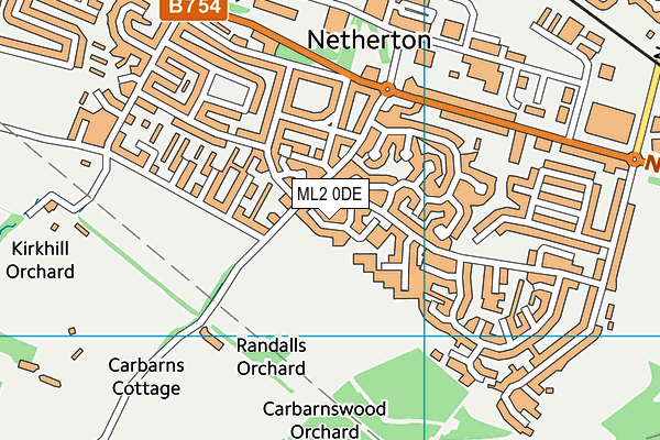 ML2 0DE map - OS VectorMap District (Ordnance Survey)