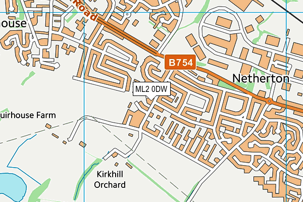 ML2 0DW map - OS VectorMap District (Ordnance Survey)