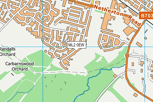 ML2 0EW map - OS VectorMap District (Ordnance Survey)