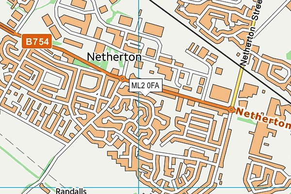 ML2 0FA map - OS VectorMap District (Ordnance Survey)