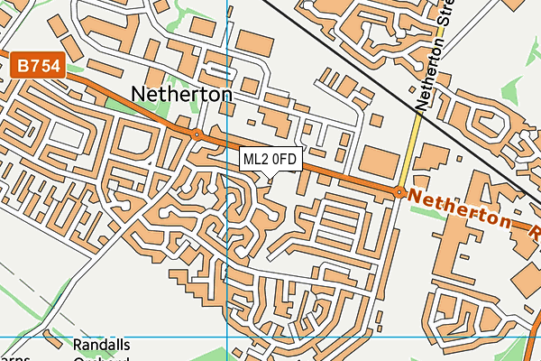ML2 0FD map - OS VectorMap District (Ordnance Survey)