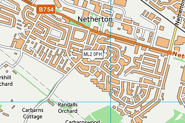 ML2 0FH map - OS VectorMap District (Ordnance Survey)