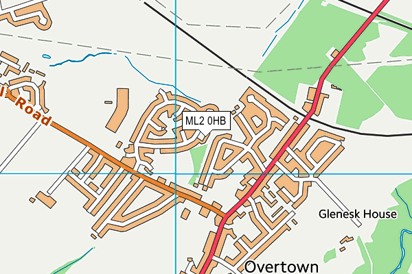 ML2 0HB map - OS VectorMap District (Ordnance Survey)