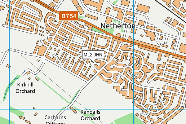 ML2 0HN map - OS VectorMap District (Ordnance Survey)