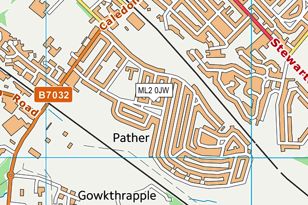 ML2 0JW map - OS VectorMap District (Ordnance Survey)