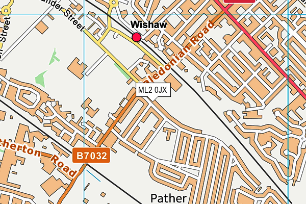 ML2 0JX map - OS VectorMap District (Ordnance Survey)