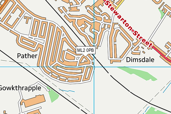 ML2 0PB map - OS VectorMap District (Ordnance Survey)