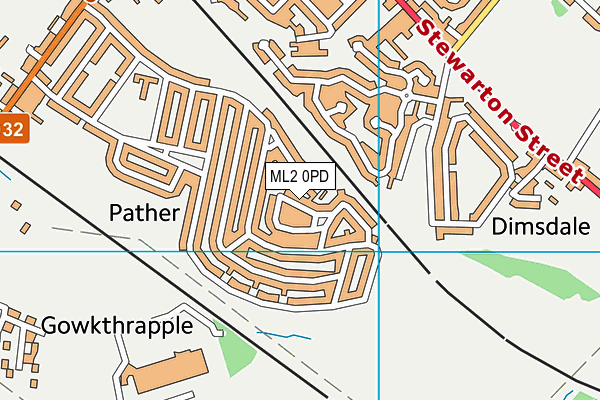 ML2 0PD map - OS VectorMap District (Ordnance Survey)