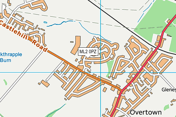 ML2 0PZ map - OS VectorMap District (Ordnance Survey)