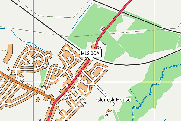 ML2 0QA map - OS VectorMap District (Ordnance Survey)