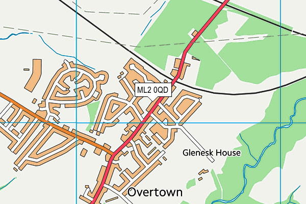 ML2 0QD map - OS VectorMap District (Ordnance Survey)