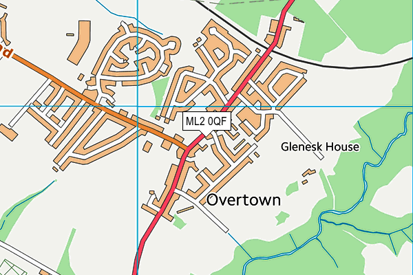 ML2 0QF map - OS VectorMap District (Ordnance Survey)